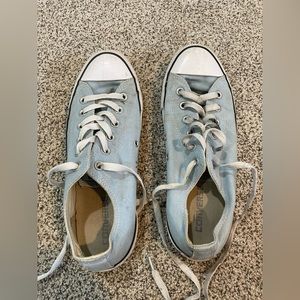 Blue Low Top Converse Good Condition